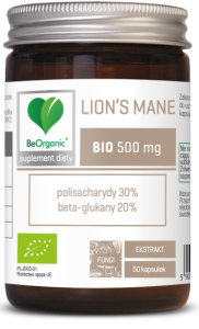 BeOrganic, Lion’s Mane BIO ekstrakt 30/20 500mg